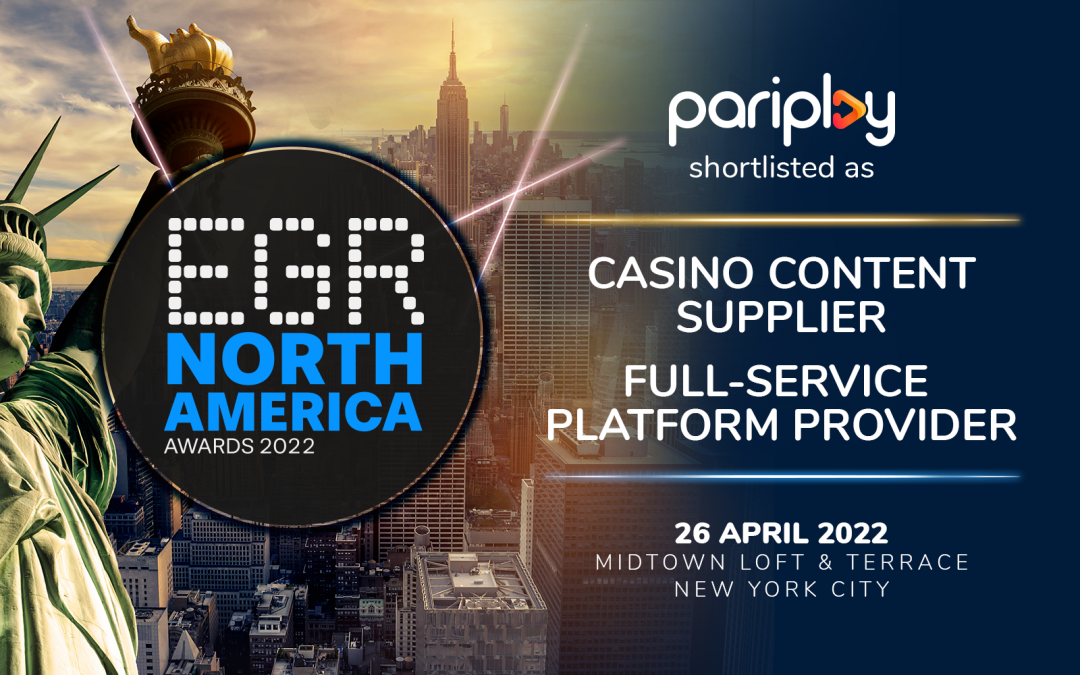 Pariplay has been shortlisted at EGR North America Awards 2022
